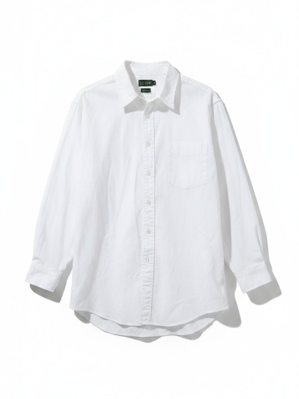 J. Crew Men's White Casual Button-Down Shirt